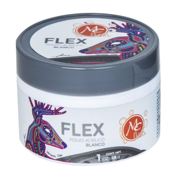 POLVO ACRILICO FLEX 1/2 OZ BLANCO MC NAILS