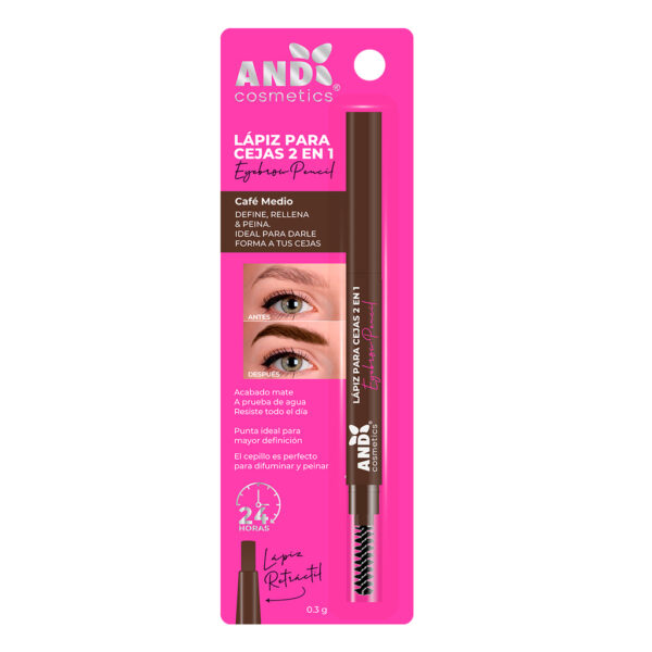 LAPIZ RETRACTIL 2 EN 1 PARA CEJAS AND