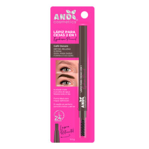LAPIZ RETRACTIL 2 EN 1 PARA CEJAS AND - CAFE OSCURO